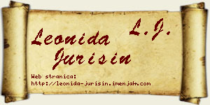 Leonida Jurišin vizit kartica
